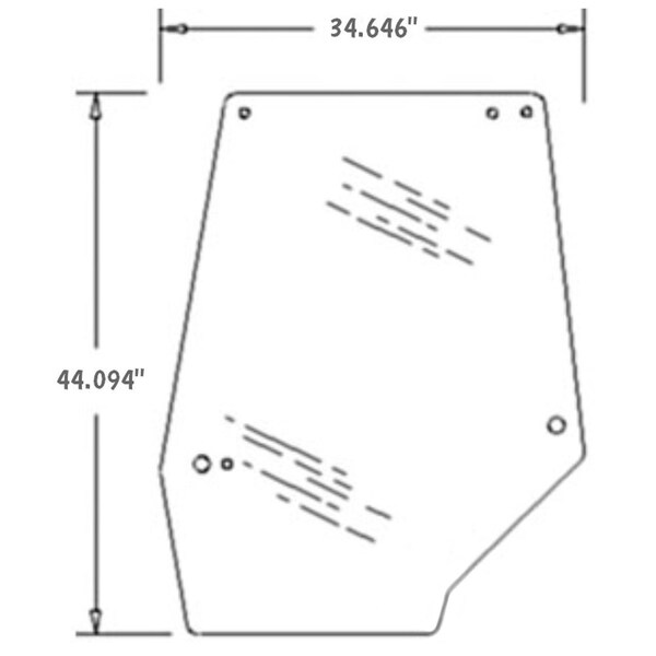 Aftermarket New LH Upper Door Glass Fits Case IH Tractor 5120 5130 5140 5150 5220 Plus 248724A1 - main